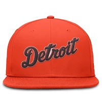 Casquette Nike Detroit Tigers orange pour homme, logo Dri-FIT, visière ronde, coupe ajustée
