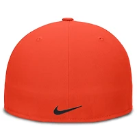 Casquette Nike Detroit Tigers orange pour homme, logo Dri-FIT, visière ronde, coupe ajustée