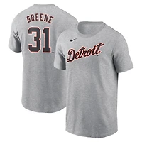 Men's Nike Riley Greene Gray Detroit Tigers Fuse Name & Number T-Shirt