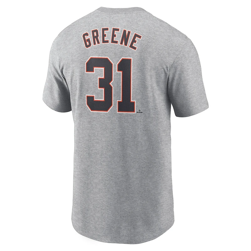Men's Nike Riley Greene Gray Detroit Tigers Fuse Name & Number T-Shirt