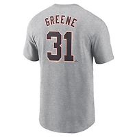 Men's Nike Riley Greene Gray Detroit Tigers Fuse Name & Number T-Shirt