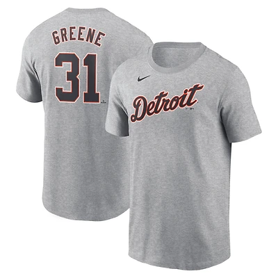 Men's Nike Riley Greene Gray Detroit Tigers Fuse Name & Number T-Shirt