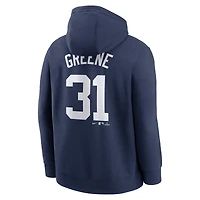 Sweat à capuche Nike Riley Greene bleu marine Detroit Tigers avec nom et numéro de joueur