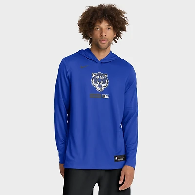 Men's Nike Royal Detroit Tigers City Connect Dri-FIT Long Sleeve Hooded T-Shirt