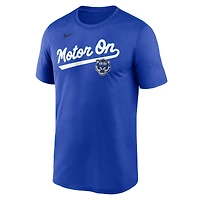 Men's Nike Royal Detroit Tigers City Connect Team Phrase Script Legend Performance T-Shirt