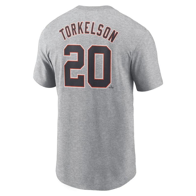 Men's Nike Spencer Torkelson Gray Detroit Tigers Fuse Name & Number T-Shirt