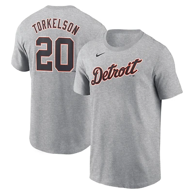 Men's Nike Spencer Torkelson Gray Detroit Tigers Fuse Name & Number T-Shirt