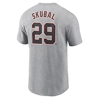 T-shirt Nike Tarik Skubal gris pour homme, avec nom et numéro Fuse des Detroit Tigers