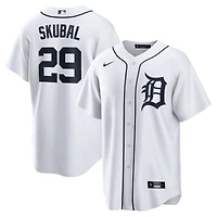 Maillot Nike Tarik Skubal pour homme, réplique blanche des Detroit Tigers à domicile