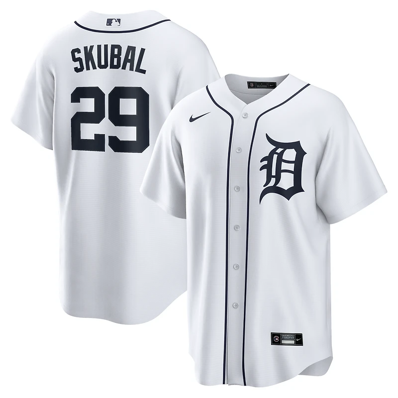 Maillot Nike Tarik Skubal pour homme, réplique blanche des Detroit Tigers à domicile