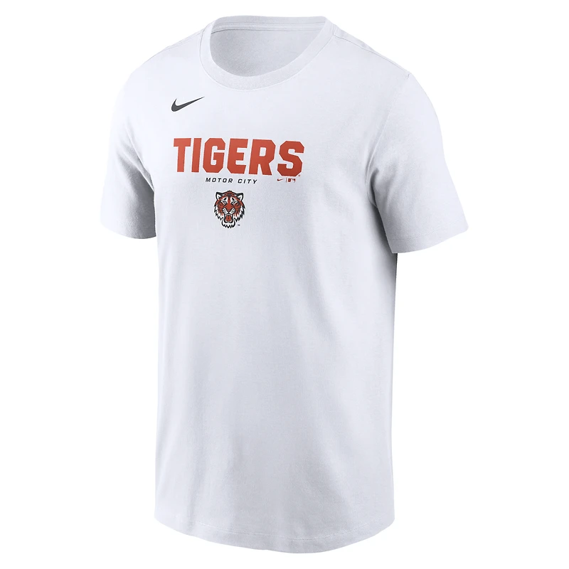 Men's Nike White Detroit Tigers Bold Team Name T-Shirt