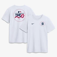 Men's Nike White Detroit Tigers Celebrating America's 250th Logo T-Shirt