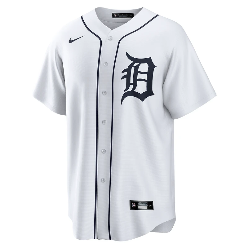 Men's Nike White Detroit Tigers Home Replica Team Jersey