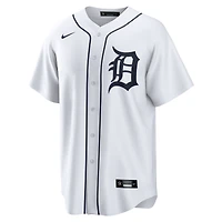 Men's Nike White Detroit Tigers Home Replica Team Jersey