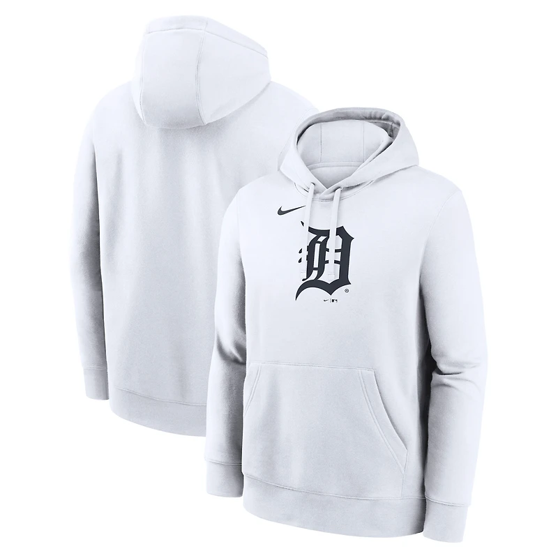 Men's Nike White Detroit Tigers Logo Club Hoodie