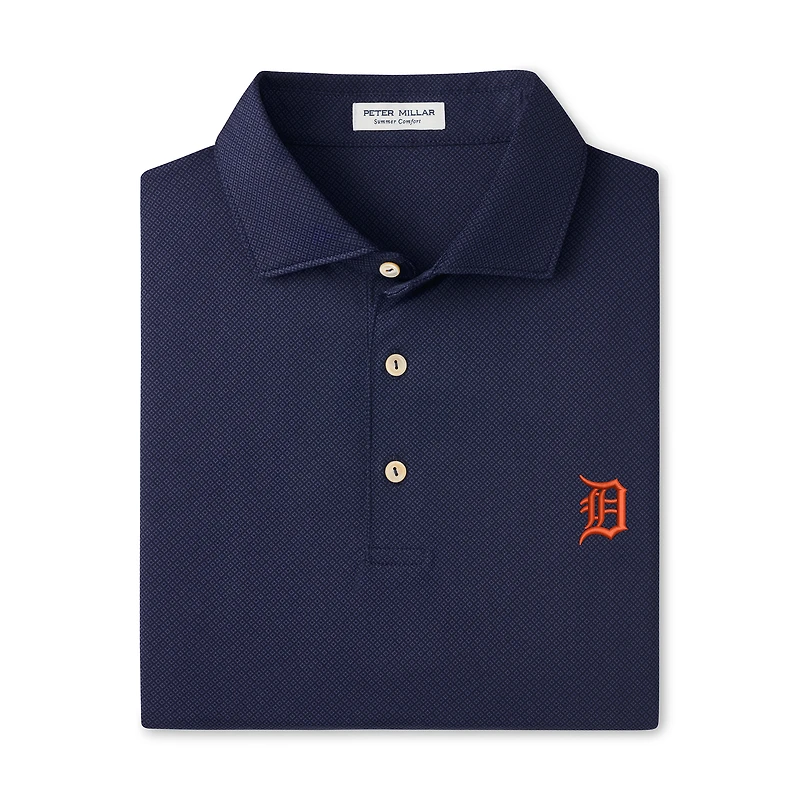 Polo de performance Peter Millar pour homme, bleu marine, Detroit Tigers Hugo.