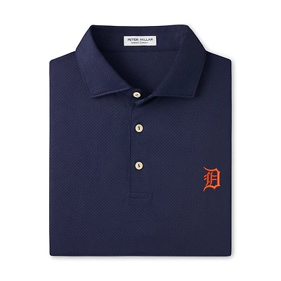 Polo de performance Peter Millar pour homme, bleu marine, Detroit Tigers Hugo.
