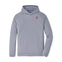 Men's Peter Millar Navy Detroit Tigers Pine Sugar Stripe Performance Hoodie