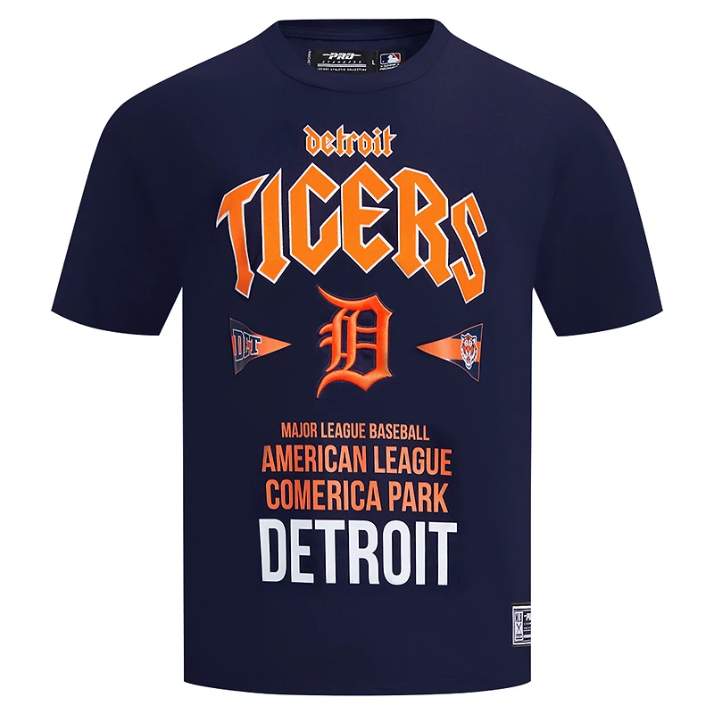 Men's Pro Standard Navy Detroit Tigers Oversized City Tour T-Shirt