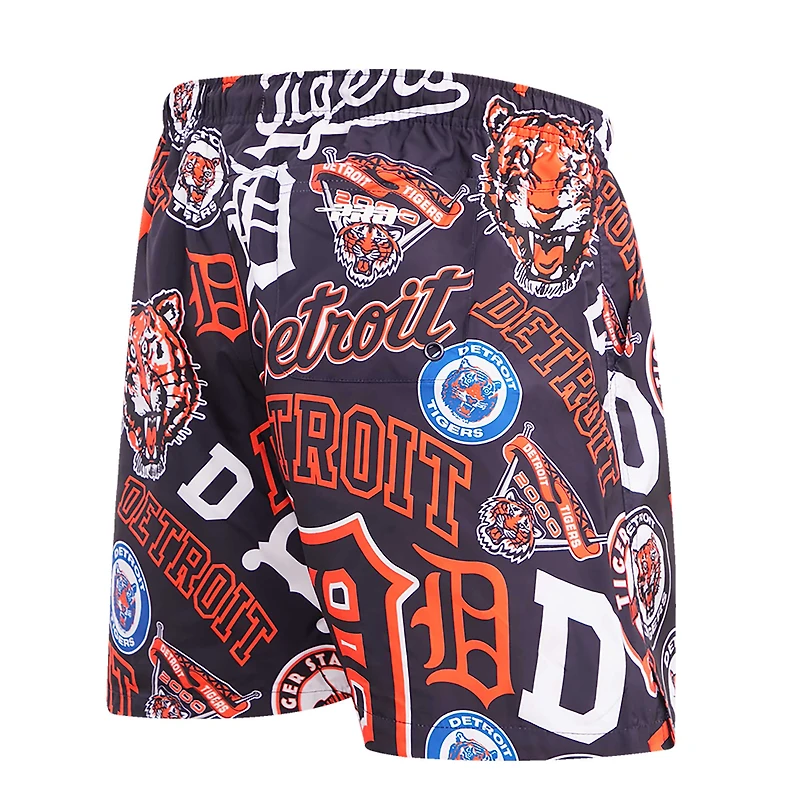 Short tissé avec logo pour hommes des Detroit Tigers Toss Pro Standard bleu marine