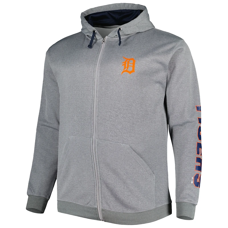 Sweat à capuche Profile Ash Detroit Tigers Big & Tall pour homme