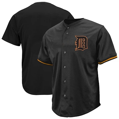 Maillot de mode pop homme noir Detroit Tigers grandes tailles