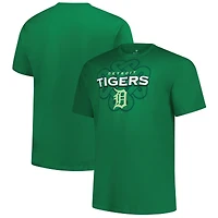 T-shirt grand et celtique pour homme avec profil Kelly Green Detroit Tigers