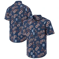 Chemise boutonnée Reyn Spooner Navy Detroit Tigers pour homme, grandes tailles Kekai Performance Tri-Blend
