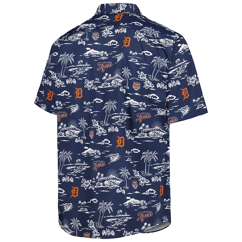 Men's Reyn Spooner Navy Detroit Tigers Kekai Performance Button-Down Shirt