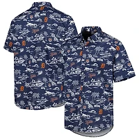 Chemise boutonnée Reyn Spooner bleu marine Detroit Tigers Kekai Performance pour homme