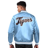 Veste universitaire en satin bleu clair Detroit Tigers Locker Room pour homme