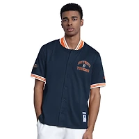 Men's Starter  Navy Detroit Tigers Button-Up Short Sleeve Jacket