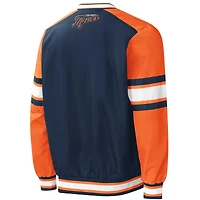 Coupe-vent à encolure en V Yardline Detroit Tigers Starter pour homme, bleu marine