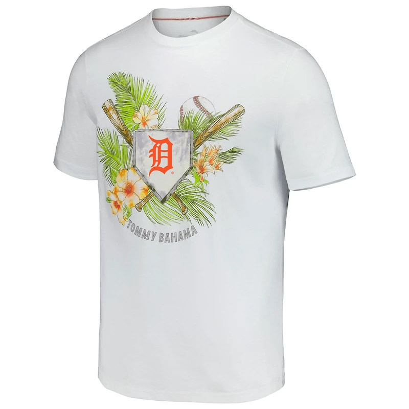 T-shirt Tommy Bahama blanc Detroit Tigers Island League pour homme