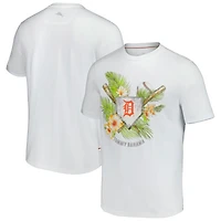 T-shirt Tommy Bahama blanc Detroit Tigers Island League pour homme