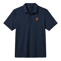 Polo homme TravisMathew Heather Navy Detroit Tigers Game Day en mélange de trois matières