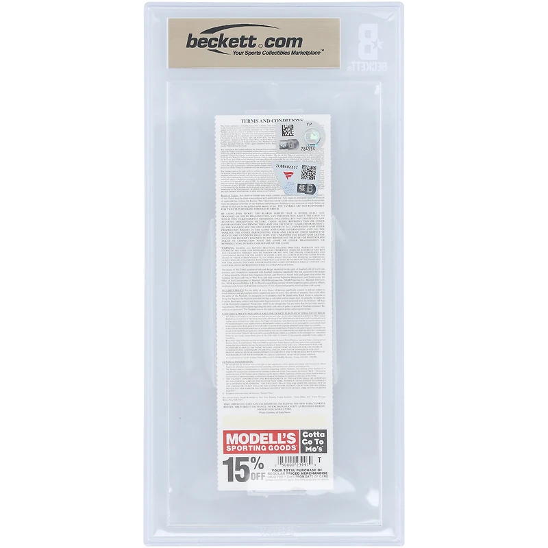 Miguel Cabrera Detroit Tigers Autographed Beckett Fanatics Witnessed Authenticated Gem Mint 10 Ticket from April 27, 2012 with "1000 Career RBI" Inscription