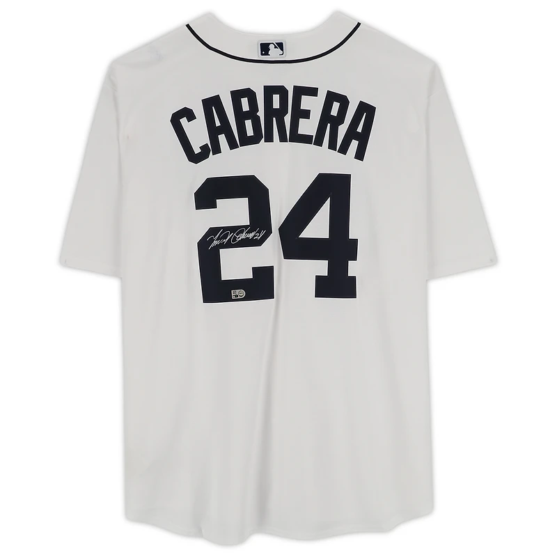 Maillot réplique blanc Nike autographié de Miguel Cabrera, des Tigers de Detroit