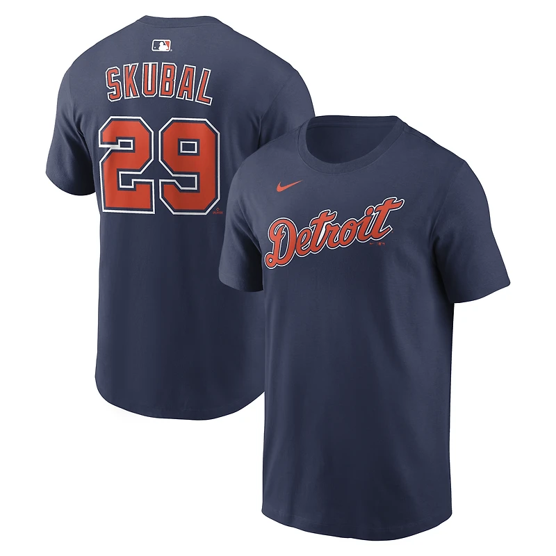 T-shirt Nike Tarik Skubal bleu marine Detroit Tigers avec nom et numéro