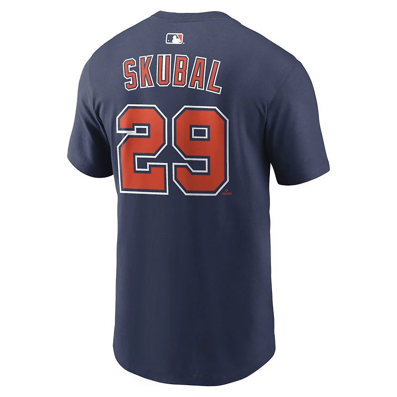 Name & Number T-Shirt Nike Tarik Skubal Navy Detroit Tigers