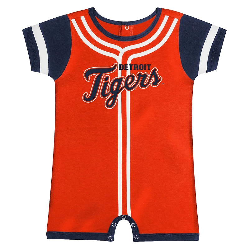 Newborn & Infant Fanatics Orange Detroit Tigers Fast Pitch Romper