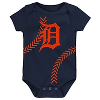 Newborn & Infant Navy Detroit Tigers Running Home Bodysuit