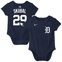 Newborn & Infant Nike Tarik Skubal Navy Detroit Tigers Name Number Bodysuit