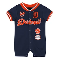 Combinaison bébé Outerstuff bleu marine Detroit Tigers à pinces