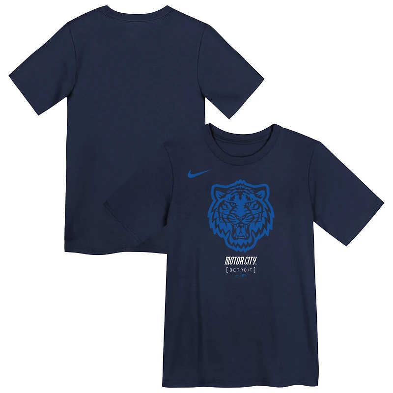 T-shirt Nike bleu marine Detroit Tigers City Connect pour enfants d'âge préscolaire