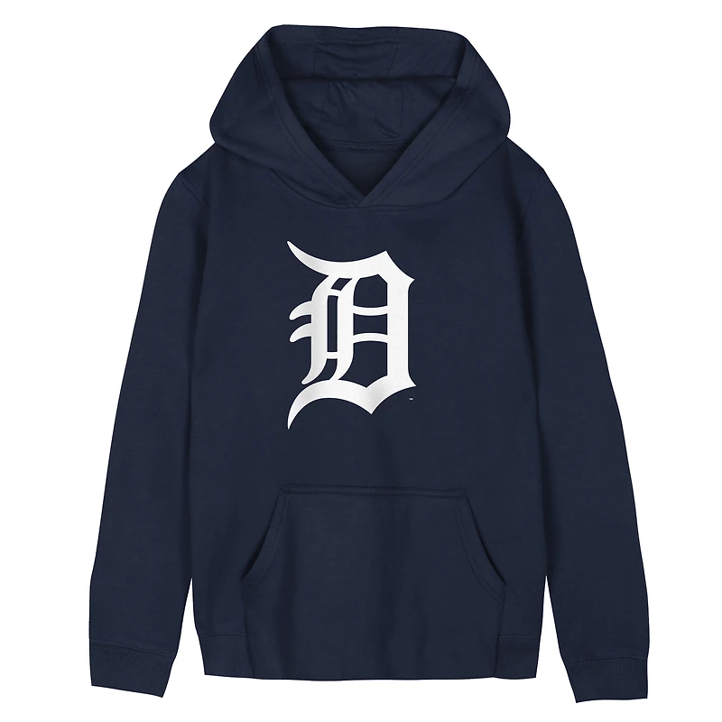 Preschool Outerstuff Navy Detroit Tigers Primary Logo Fleece Hoodie