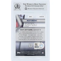 Riley Greene Detroit Tigers Autographed 2019 Topps Bowman's Best Top Prospects Refractors #TP-7 Beckett Fanatics Witnessed Authenticated 10 Card