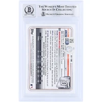 Riley Greene Detroit Tigers Autographed 2020 Topps Chrome Draft #BD-180 Beckett Fanatics Witnessed Authenticated 9/10 Card