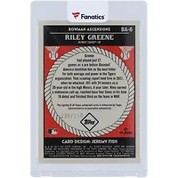 Riley Greene Detroit Tigers Autographed 2023 Topps Bowman Chrome Ascensions #BA-6 #30/150 Rookie Card