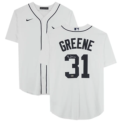Maillot réplique Nike autographié de Riley Greene, blanc, des Tigers de Detroit